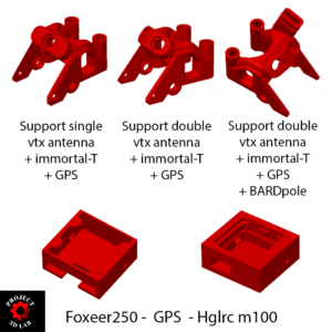 GPS mounts with a large selection of antennas (STL)