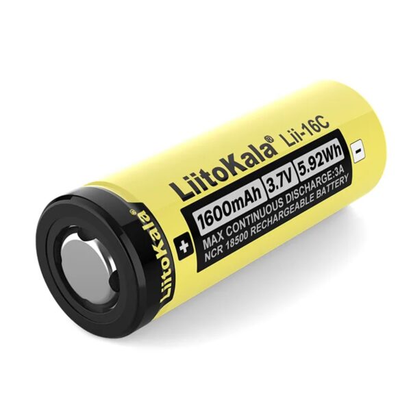 Li-Ion-Ricaricabile LiitoKala - 18500-3.7V-1600mAh - Lii-16C - 3A - immagine 5