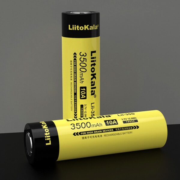 Li-Ion-Ricaricabile LiitoKala - 18500-3.7V-3500mAh - Lii-35S - 10A (Copia) - immagine 3