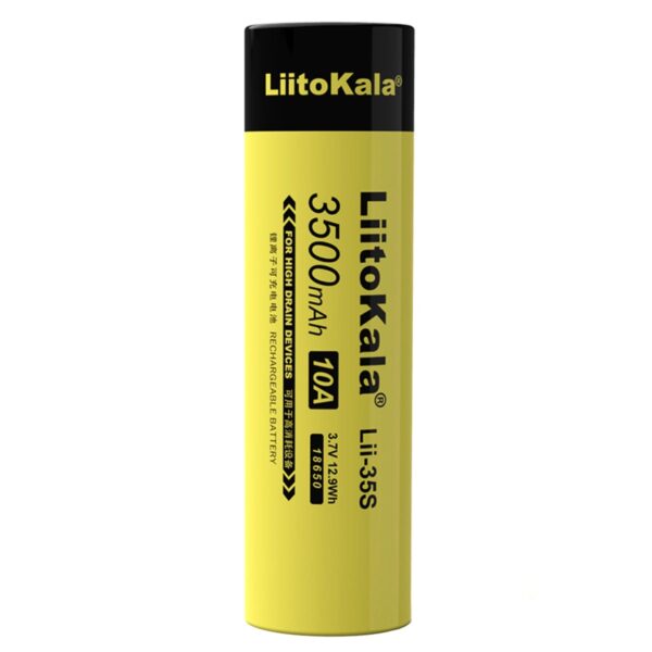 Li-Ion-Ricaricabile LiitoKala - 18500-3.7V-3500mAh - Lii-35S - 10A (Copia) - immagine 4