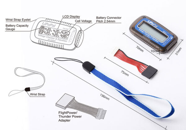 Voltage Checker & Equalizer - SkyRc LipoPal - immagine 5